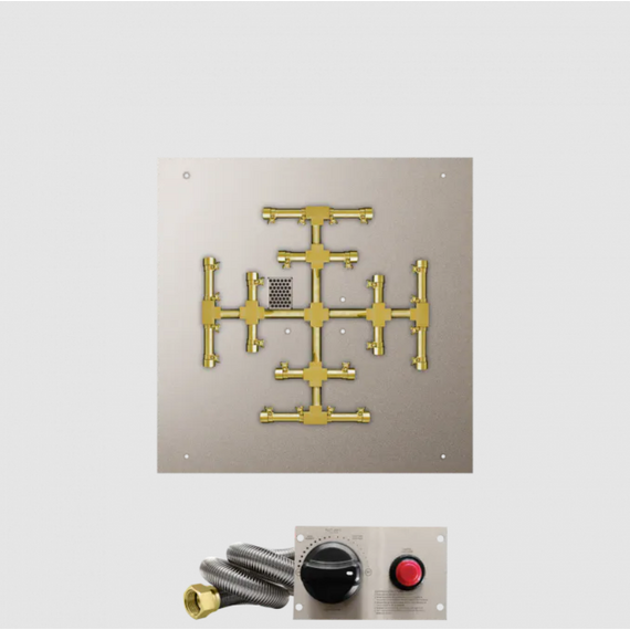 Firegear Square Flat Snowflake Pro Series Burner Systems | FPB in TPSI 25 Inches