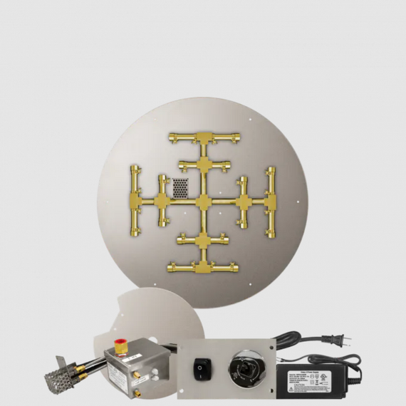Firegear Round Flat Snowflake Pro Series Burner Systems | FPB in AWS 26 Inches
