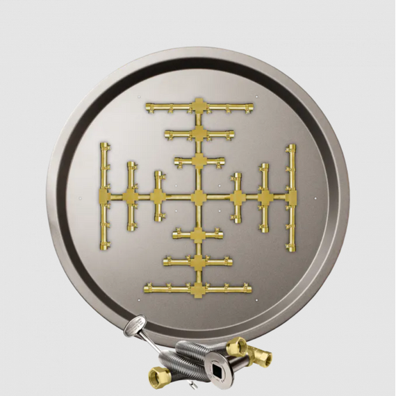 Firegear Round Drop-In Snowflake Pro Series Burner Systems | FPB in MT 33 Inches