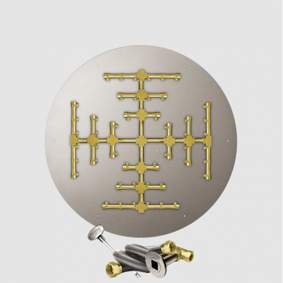 Firegear Round Flat Snowflake Pro Series Burner Systems | FPB in MT 34 Inches