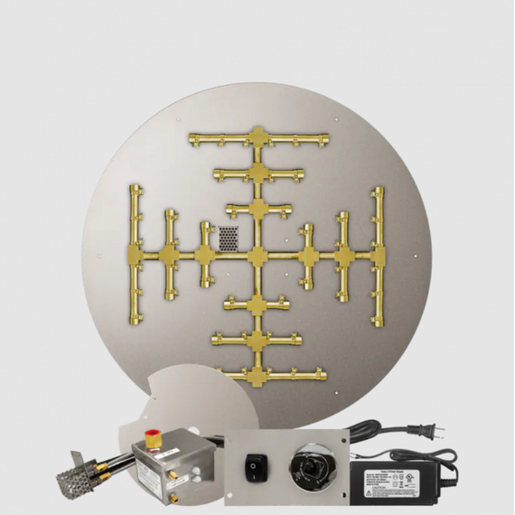 Firegear Round Flat Snowflake Pro Series Burner Systems | FPB in AWS 34 Inches