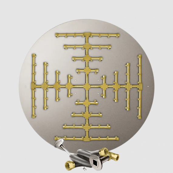 Firegear Round Flat Snowflake Pro Series Burner Systems | FPB in MT 39 Inches