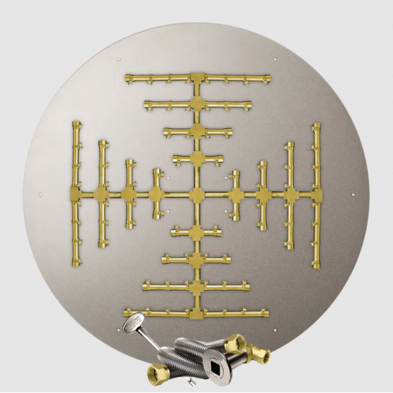 Firegear Round Flat Snowflake Pro Series Burner Systems | FPB in MT 44 Inches