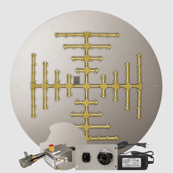 Firegear Round Flat Snowflake Pro Series Burner Systems | FPB in AWS 44 Inches