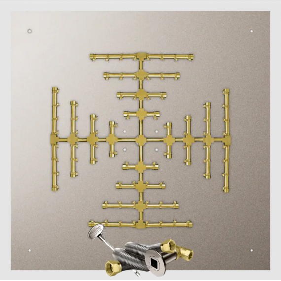 Firegear Square Flat Snowflake Pro Series Burner Systems | FPB in MT 46 Inches