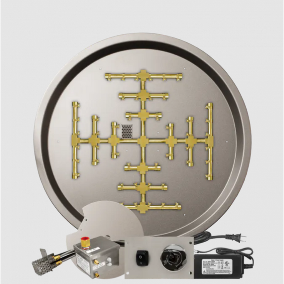 Firegear Round Drop-In Snowflake Pro Series Burner Systems | FPB in AWS 33 Inches