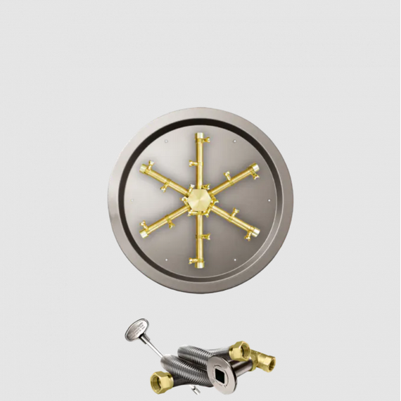 Firegear Round Drop-In Burning Spur Pro Series Burner Systems | FPB in MT 19 Inches