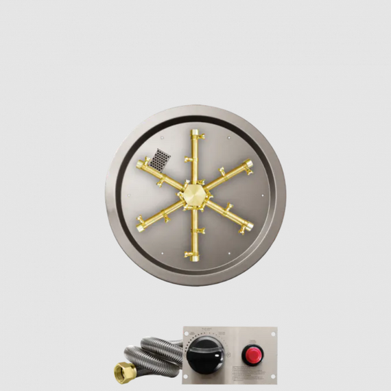 Firegear Round Drop-In Burning Spur Pro Series Burner Systems | FPB in TPSI 19 Inches
