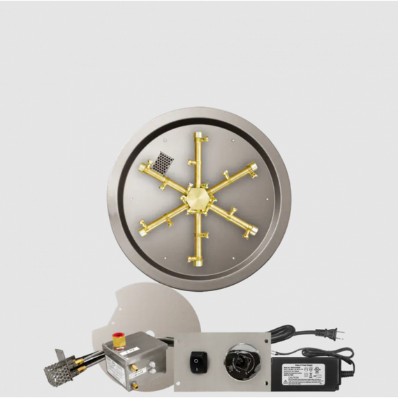 Firegear Round Drop-In Burning Spur Pro Series Burner Systems | FPB in AWS 19 Inches