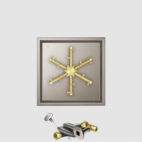 Firegear Square Drop-In Burning Spur Pro Series Burner Systems | FPB in MT 20 Inches