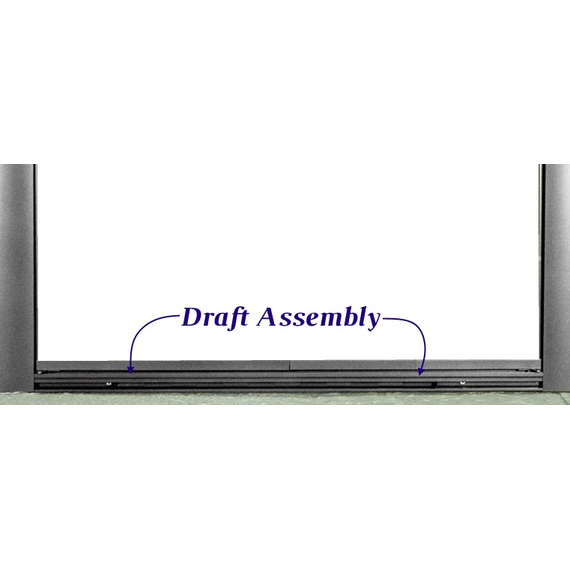 Sunlight Masonry Fireplace Door - bottom draft assembly
