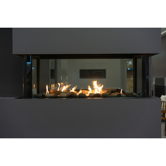 Sierra Flame Lyon 48-Inch Direct Vent Gas Fireplace with Four-Sided 360° Panoramic View