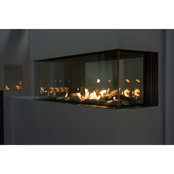 Sierra Flame Lyon 48" Direct Vent Gas Fireplace, Four-Sided Design for a Complete 360° Experience