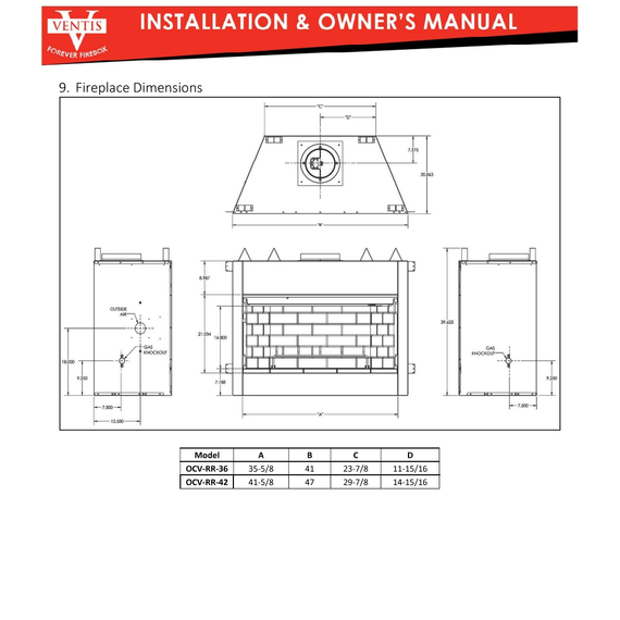 Barbara Jean Collection 36" Linear Outdoor Fire Stand OFS36MAPT Specifications