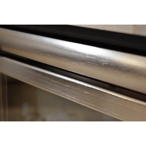 Brushed Steel Finish Close Up Preway Fireplace Door