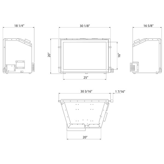 Sierra Flame Abbot 30" Spec Sheet
