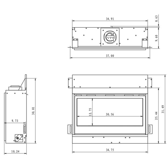 Sierra Flame Boston 36" Spec Sheet
