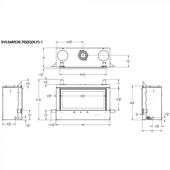 White Mountain Hearth Loft 36" Spec Sheet