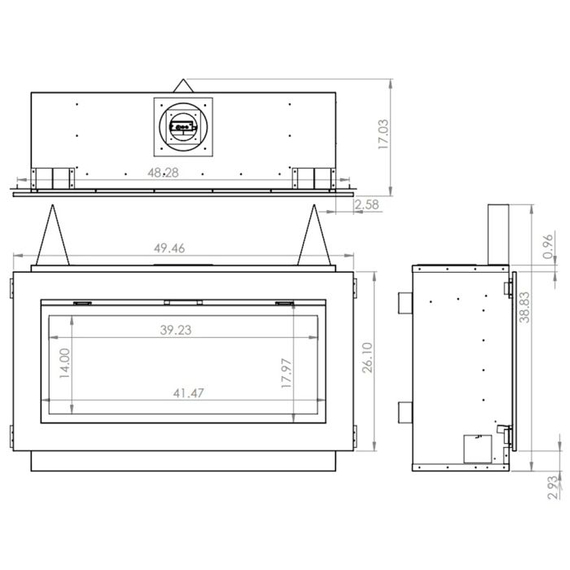 Sierra Flame Lamego 45" Spec Sheet