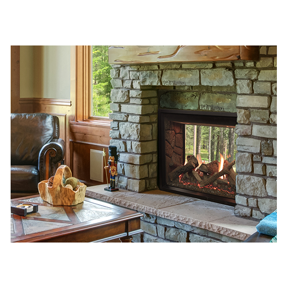 White Mountain Hearth Rushmore 40" Clean Face Direct Vent See Through Indoor/Outdoor Gas Fireplace - DVCT40CSP95x