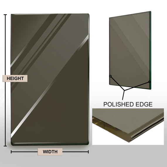 Replacement Bronze Tempered Fireplace Glass Doors