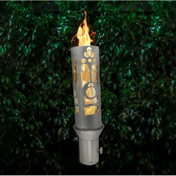 Mosaic Torch Style Stainless Steel Gas Tiki Torch Head