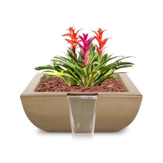 Avalon GFRC Concrete Planter and Water Bowl In Brown