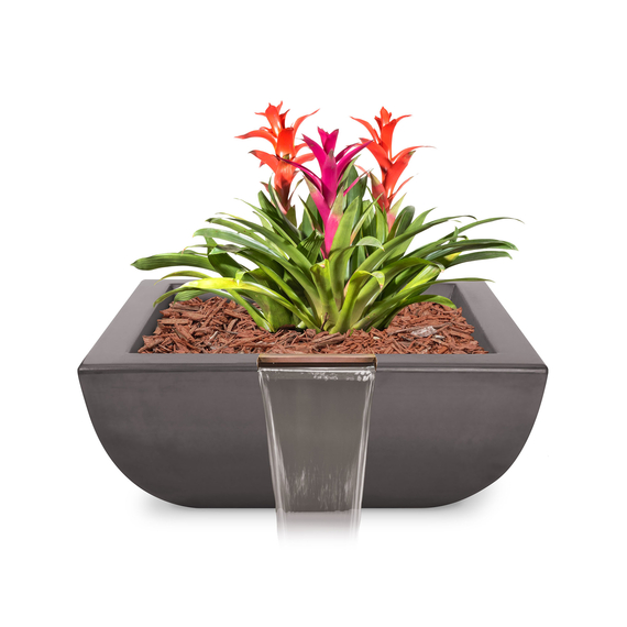 Avalon GFRC Concrete Planter and Water Bowl In Chesnut