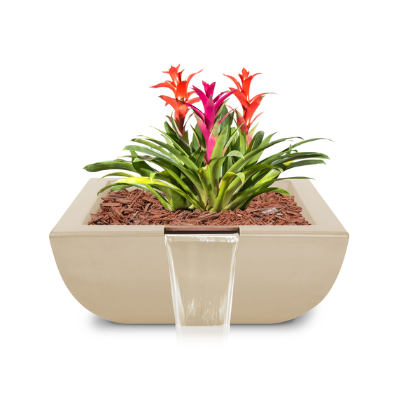 Avalon GFRC Concrete Planter and Water Bowl In Vanilla
