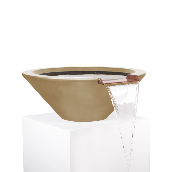 Cazo GFRC Concrete Round Water Bowl Brown