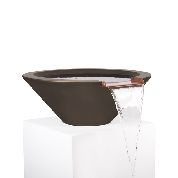 Cazo GFRC Concrete Round Water Bowl Chocolate