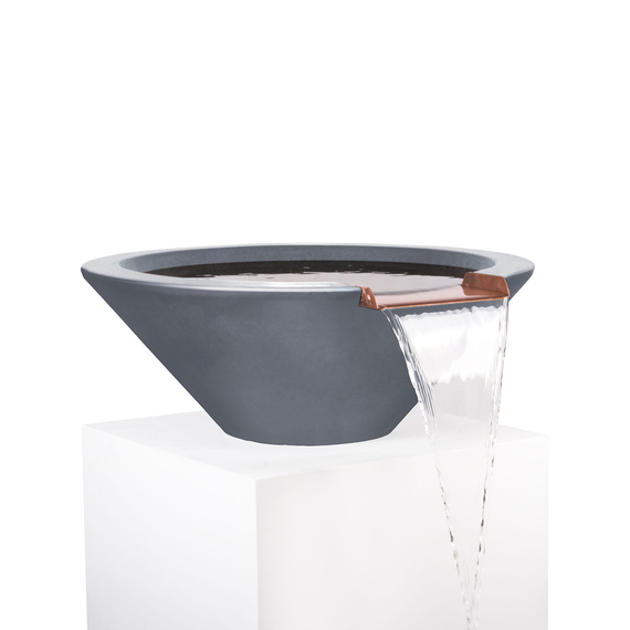 Cazo GFRC Concrete Round Water Bowl Gray