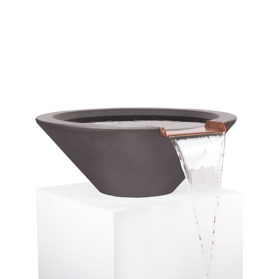 Cazo GFRC Concrete Round Water Bowl Chesnut