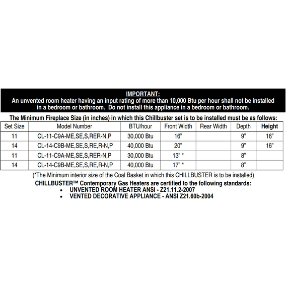 CoalFire Specs