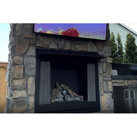 Custom Fireplace Hood 24 Gauge Steel Matte Black