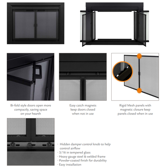 Ardmore Fireplace Glass Door Features Of Bifold Style Doors