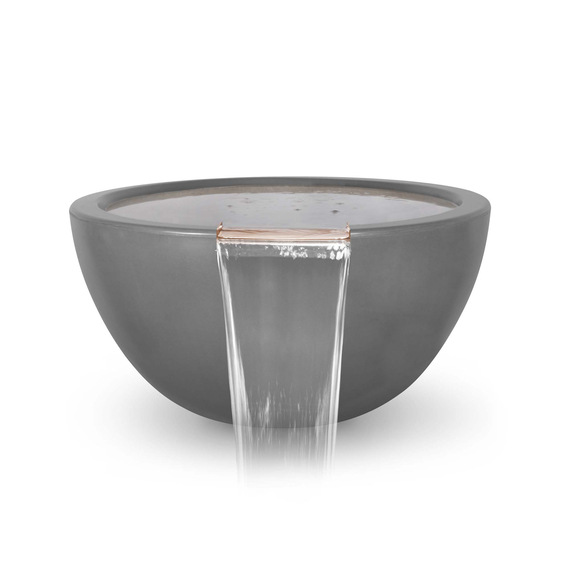 Natural Gray Luna GFRC Concrete Round Water Bowl