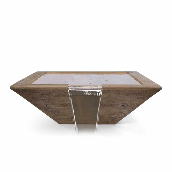 Maya GFRC Wood Grain Concrete Square Water Bowl
