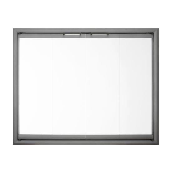 Rainbox ZC fireplace door in Natural Iron