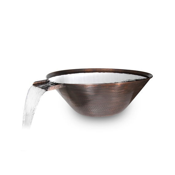 31" Remi Hammered Copper Round Water Bowl