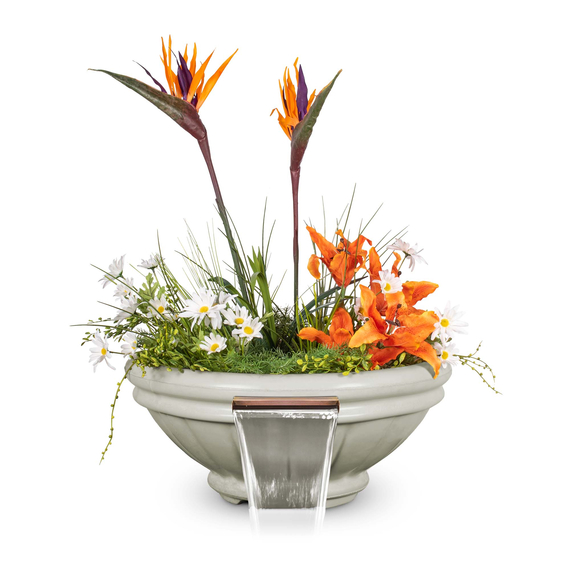 Roma GFRC Concrete Planter and Water Bowl In Ash