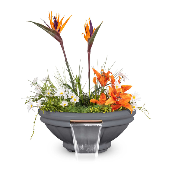 Roma GFRC Concrete Planter and Water Bowl In Gray