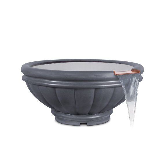Roma GFRC Concrete Round Water Bowl In Gray