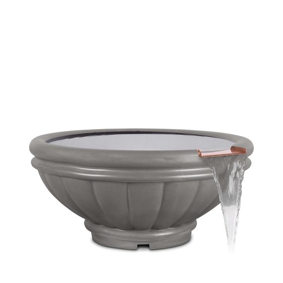Roma GFRC Concrete Round Water Bowl Natural Gray