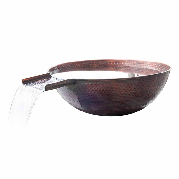 27" Sedona Hammered Copper Round Water Bowl