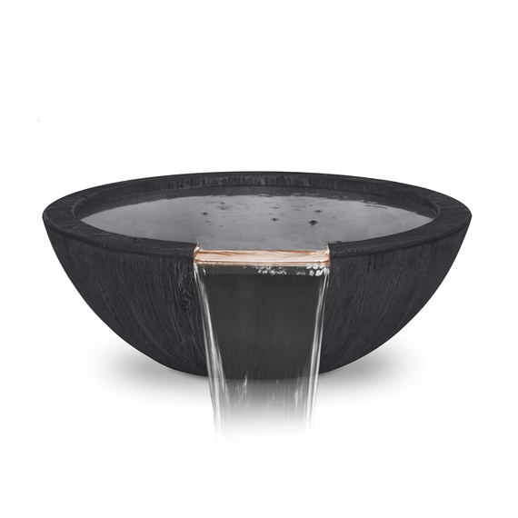 Sedona GFRC Wood Grain Concrete Round Water Bowl