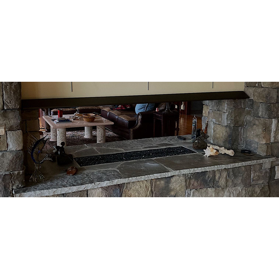 Custom 90" Fireplace Hood in Matte Black