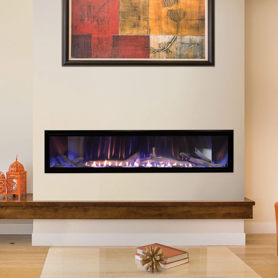 White Mountain Hearth Boulevard 60" Ventless Linear Gas Fireplace Installed