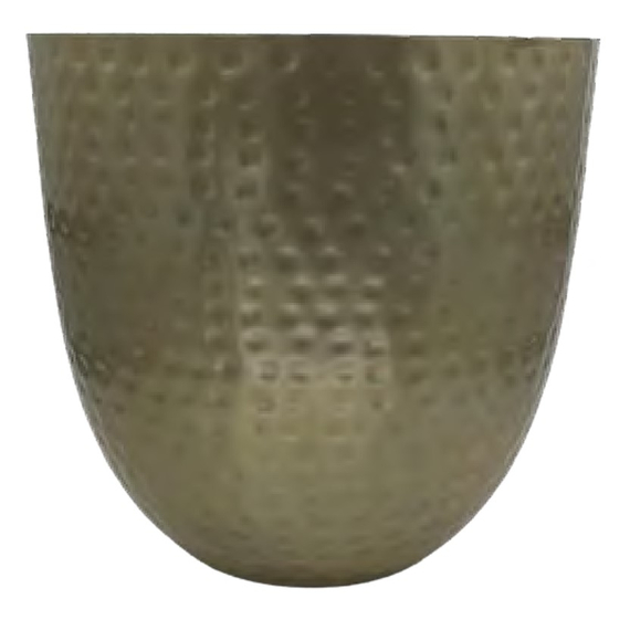 Dagan Hammered Steel Brass Log Bucket 18" High x 18" Wide 2540