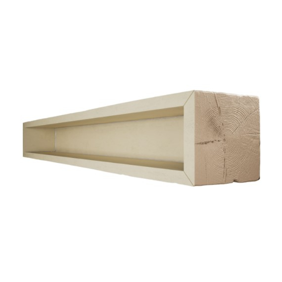 72 Inch Aged Ash Faux Wood Fireplace Mantel Shelf